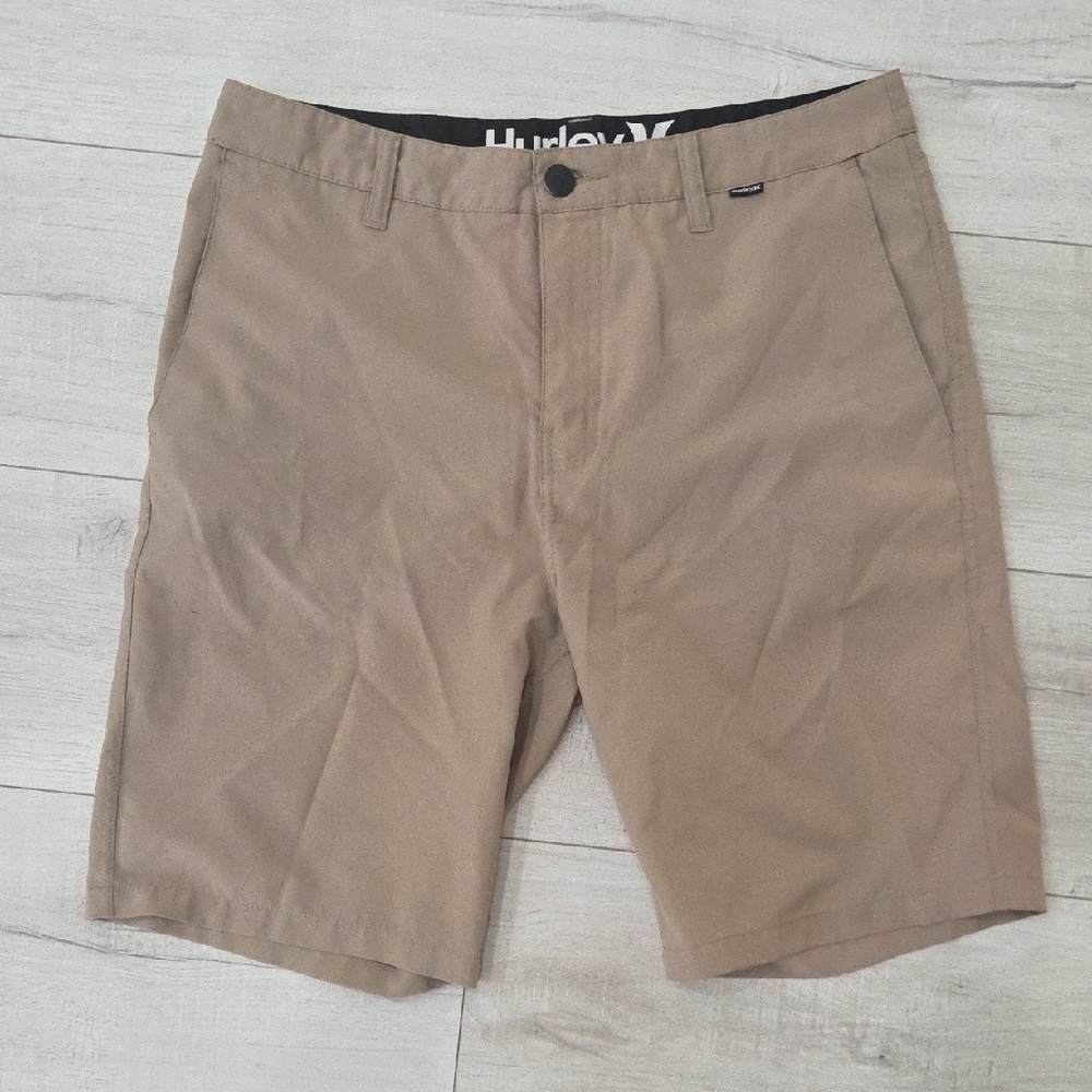 Hurley Men's Khaki Flat Front Shorts